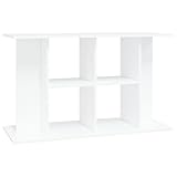 vidaXL Aquariumständer, Weiß, 100x40x60 cm, Holzwerkstoff, Fischbeckenständer mit Stauraum, 3-stufiges Regal, Vielseitig, Für Innenbereich