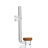 TWINSTAR CO2-Diffusor S | Süßwasseraquarien bis 450 Liter | Ultraklares Acrylglas - Hergestellt in Südkorea | Extrem feine Perlen | Porösere Membran (Größe S - für Aquarien bis 100 Liter)