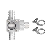 MiOYOOW CO2 Diffusor Zerstäuber Aquarium Zerstäuber Generator korrosionsbeständiger Aquarium CO2 Diffusor Reaktor mit Sichtfenster für 12/16mm Schläuche