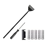Kiuiom Algenschaber Für Fischbecken,Algae Scraper,Algenschaber Für Aquascape,Aquarium Windscreen Cleaner,Blades Aquarium Glass Cleaner,Long Handle Aquarium Algae Cleaner,Mit Klinge,Schraubendreher