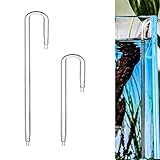 IAFVKAI 2 Stück Aquarium CO2 Diffusor U Bend U-förmiges Glasrohr Sauerstoffpumpe CO2 Schlauch Aquarium Zubehör Transparent Rohr Verbinder