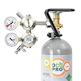 OCOPRO Doppelkammer CO2 Druckminderer für Aquarien mit integriertem Rückschlagventil