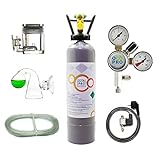 OCOPRO CO2 Anlage DLX-350 Plus Aquarium mit Nachtabschaltung & VOLLE 2kg Mehrwegflasche*