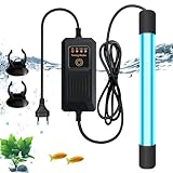 Aquarium Uv Sterilisator Licht Mit Timer, 9w Aquarium Uv Licht, Wasserdichter Uv-Sterilisator, Zuhause Uv Sterilisator Lampe, Uv Klärer Aquarium Für Reinigung Von Aquarien Aquarium Pools