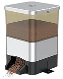 Pawfly Automatischer Futterautomat für Teich 7.5 L Große Fassungsvermögen Urlaub Timer Teich Fischfütterung Einstellbare Fischfutterspender Feuchtigkeit-Proof Outdoor Fischfütterung, Batteriebetrieben