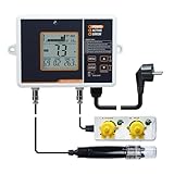 pH-Regler mit Temperaturkompensation, einstellbarer pH-Regelbereich von 4,5 bis 8,5 pH, doppelte Relaisausgabe, einfache Plug-and-Play-Bedienung, pH-Messung für Aquarium und Hydroponiksysteme