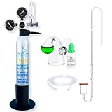 Q-Grow CO2 Anlage Aquarium Komplettset – einfach und universell - Inkl. transparentem Diffusor, Dauertest, Druckminderer, 425g CO2 Flasche, bis 1000L
