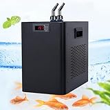Naturalpowev Aquarium-Kühler, 160 l/300 l, Aquarium-Kühler, spezielles leises Design, Eisbad-Kühler für Salzwasser-Süßwasser-Axolotl-Korallenquallen, einfach zu bedienen,160L