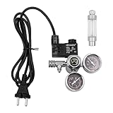 CO2-Regler für Aquarien, Dual-Gauge, CO2-Regler mit Trimmerventilen, Magnetventilen, Blasenzähler – W21.8