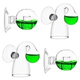 SUPRROW 4 Stück CO2 Dauertest Aquarium,CO2 Glas Aquarium Monitor,CO2 Test Aquarium Drop Checker Hängender,Co2 Glas Tester für Süßwasseraquarien Gepflanzte Fisch Tank