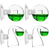 Editbar 4 Stück CO2 Glas Aquarium Monitor, Co2 Dauertest Aquarium,CO2 Test Aquarium Drop Checker Hängender, Aquarium Co2-Monitor,Co2 Glas Tester für Süßwasseraquarien Gepflanzte Fisch Tank
