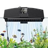 PAIZOO Aquarium-Kühlventilator, Aquarium-Kühlventilator mit Temperatursonde & LCD-Display, Aquariumkühler, Wasserkühler für Axolotl Betta Fischzubehör, 7 W