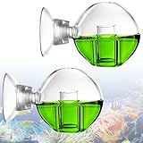 Heveer Co2 Dauertest Aquarium 2 Stück Aquarium CO2-Monitor CO2 Test Drop Checker Aquarium Co2 Tester für Aquarium Süßwasseraquariumv Fisch Tank