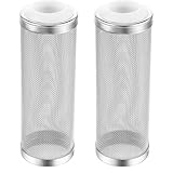 2 Stück Aquarium Außenfilter Filterschutz,Langlebig 16 mm Ansaugschutz,Multifunktional Edelstahl-Aquariumfilter Filterschutz,Geeignet Für Wassertanks Zum Schutz Aller Arten Von Fischen Und Garnelen